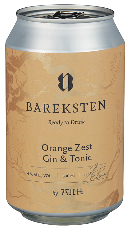 Bareksten By 7f - Orange Zest Gin & Tonic 0.33l