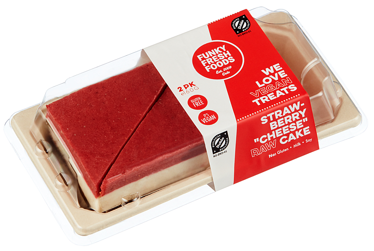 2pk Strawberry Cheese Cake 160g (2 X 80g) Vegansk Raw Økologisk Glutenfri