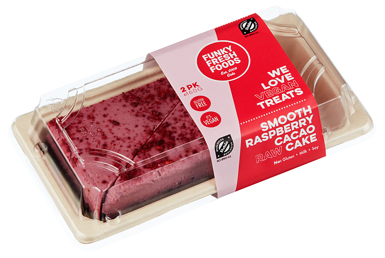 2pk Raspberry Cheese Cake 160g (2 X 80g) Vegansk Raw Økologisk Glutenfri