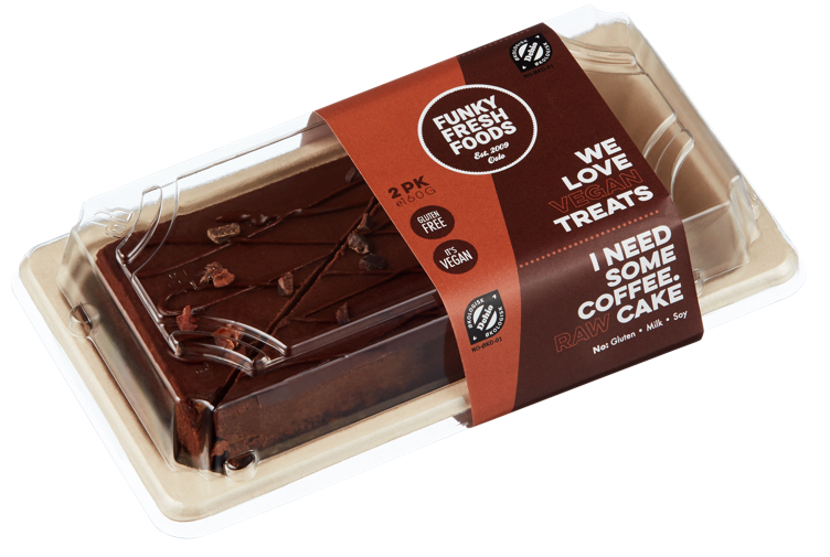 2pk Coffee Chocolate Cake 160g (2 X 80g) Vegansk Raw Økologisk Glutenfri