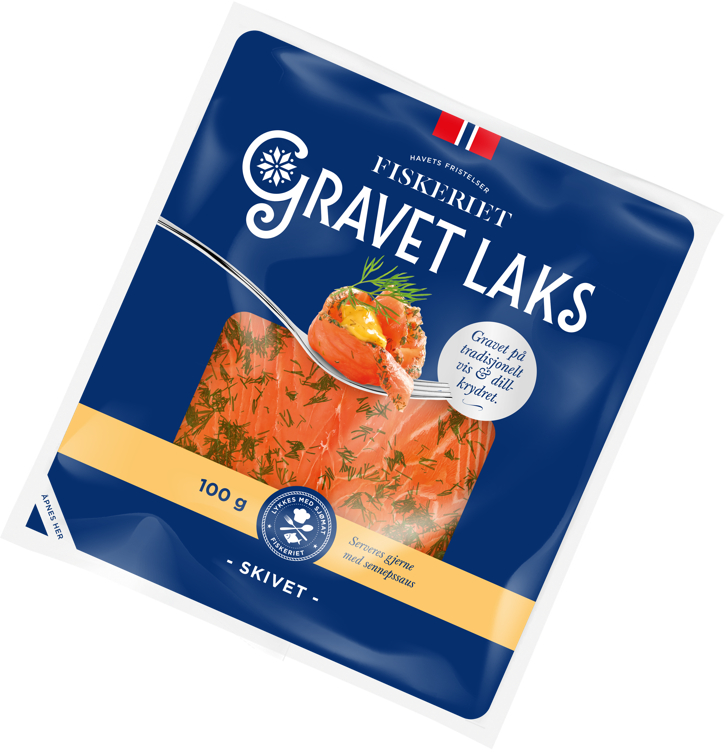 Gravet Laks Skivet 100g Fiskeriet