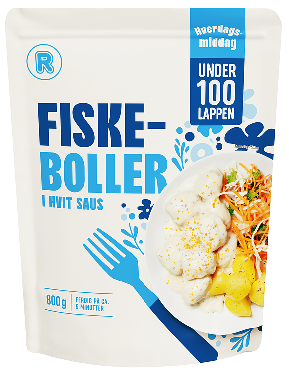 Fiskeboller i Hvit Saus 800g Muh