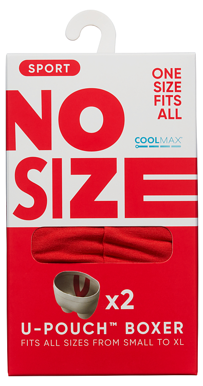 No Size Sport U-pouch Red 2-pk