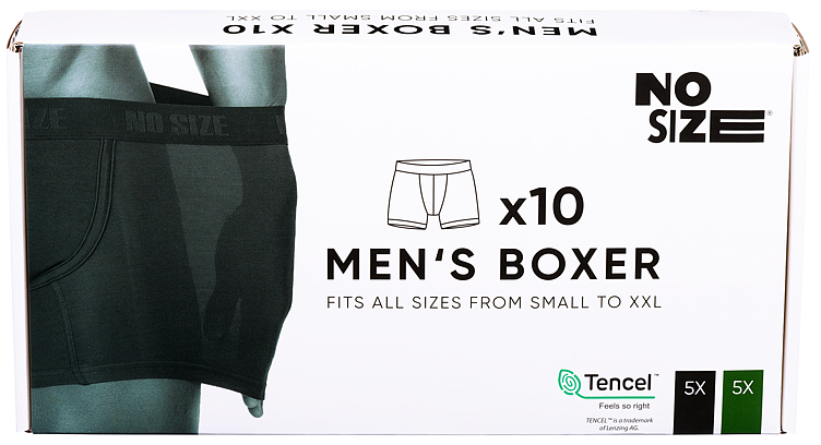 No Size Boxershorts Black/green 10-pk