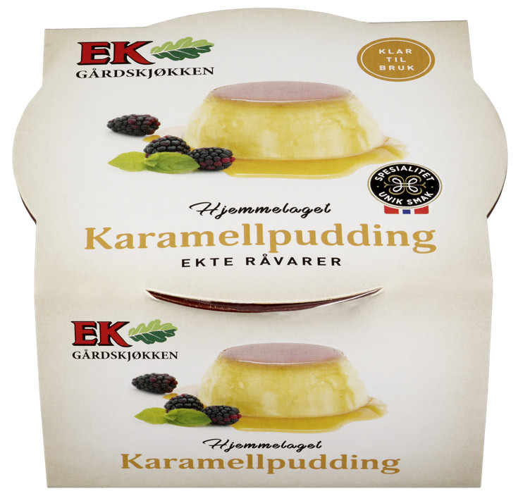 Karamellpudding 1pk m/Saus Ek Gård