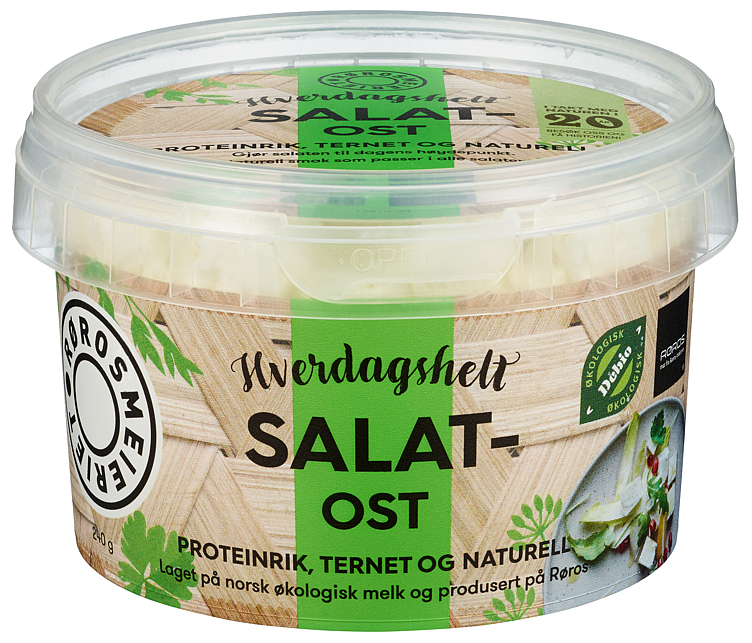 Øko Røros Hverdagshelt Salatost Ternet 240g
