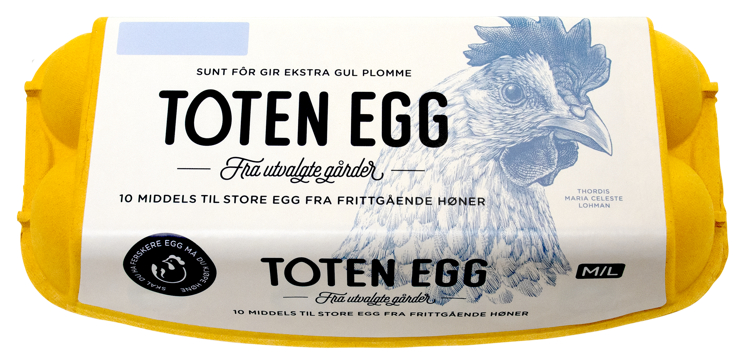 Egg 10 Pk Ferske, m.Store Toten Egg