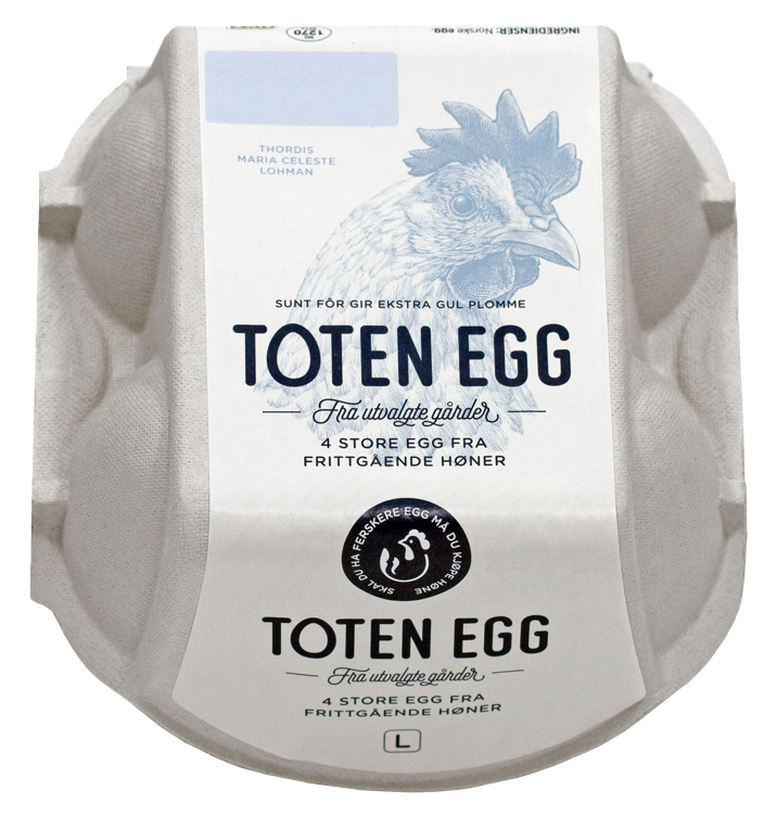 Egg 4pk Ferske, Store Toten Egg
