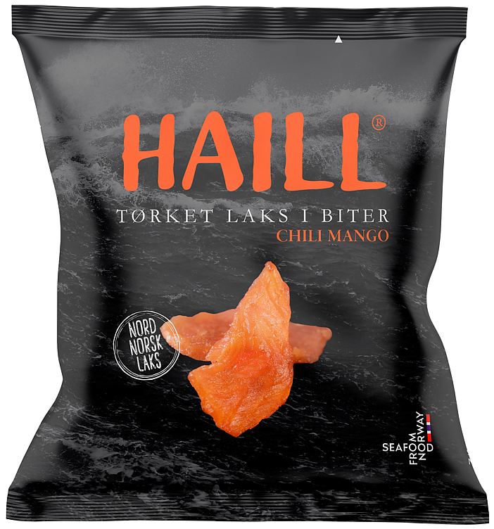 Haill Tørket Laks i Biter Chili og Mango 30g