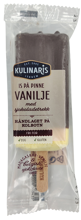 Vanilje m/Sjokoladetrekk Pinneis 75 ml Kulinaris