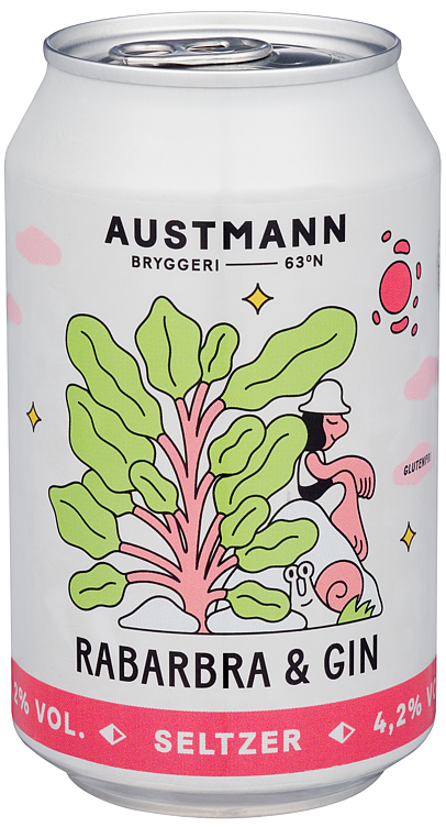 Austmann Rabarbra&Gin Seltzer 0,33l bx