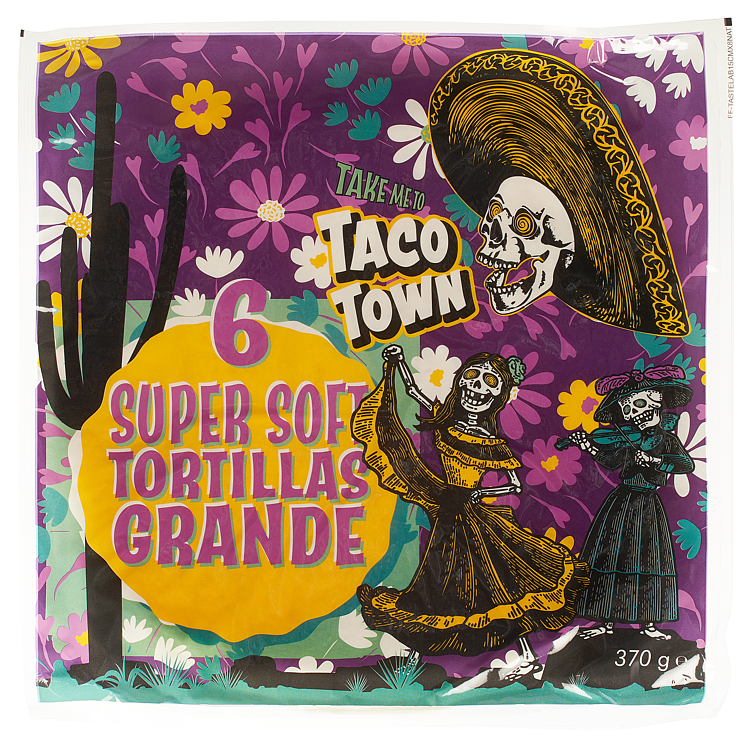 Super Soft Tortillas Grande 370g Taco Town