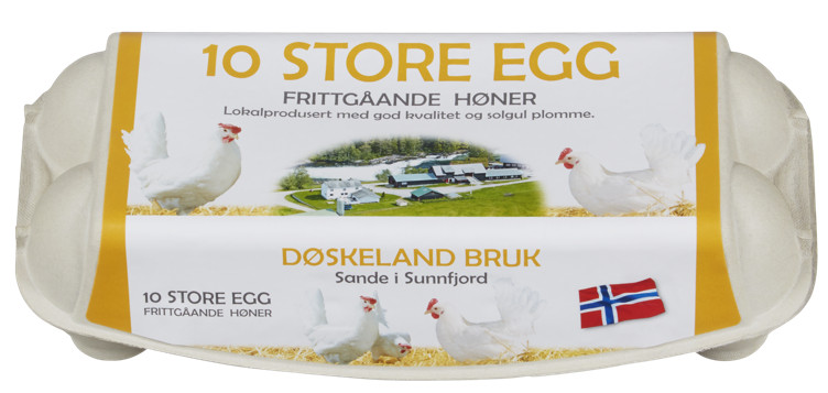 Egg Frittgående 10pk Døskeland Bruk