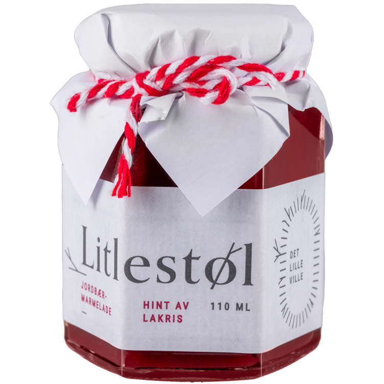 Jordbærmarmelade med Hint av Lakris Litlestøl 110ml