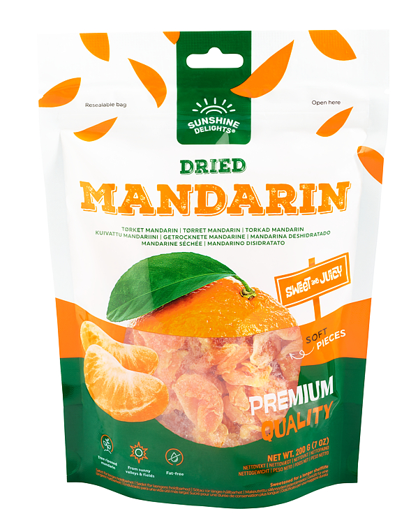 Tørket Mandarin 200g Sunshine Delights