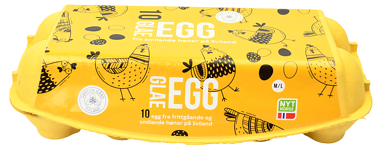 10 Glade Egg Fra Smilande Høner Fra Sviland