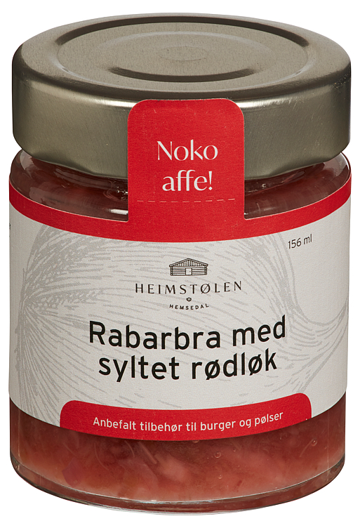 Rabarbra m/Syltet Rødløk 156ml Heimstølen