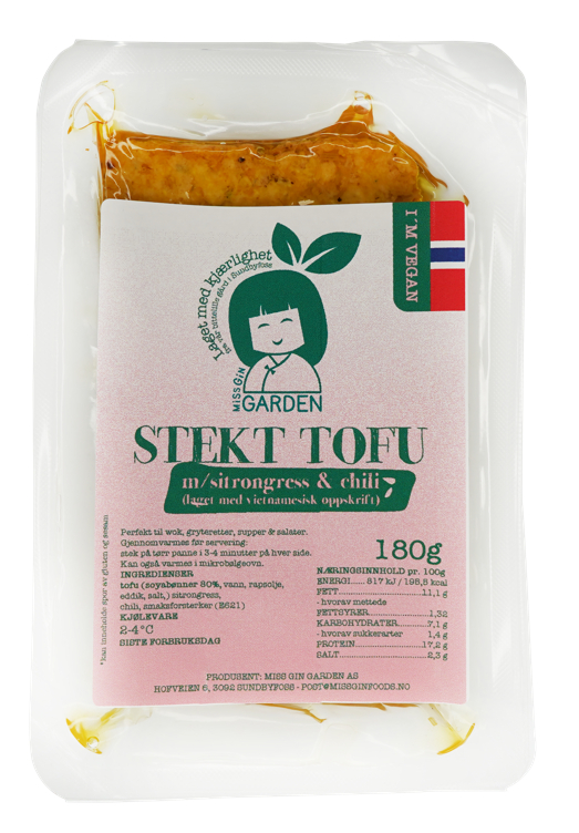 Norsk Tofu Stekt Sitrongress&Chili Fra Miss Gin Garden