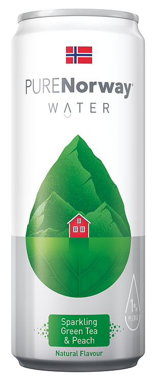 Bilde av Sparkling Water Green Tea 330ml Purenorway