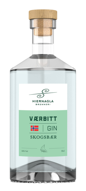 Værbitt Skogsbær Gin 46% Vol 0,5l Hiernagla Brenneri