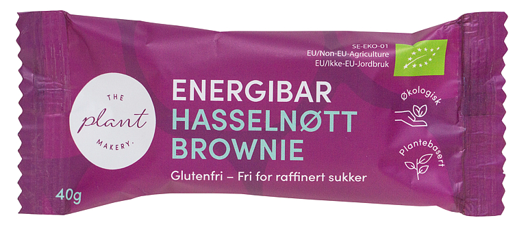 Energibar Hasselnøtt Brownie 40g