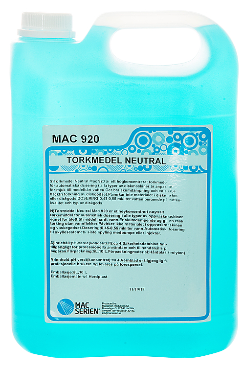 Mac 920 Flytende Tørremiddel Nøytralt