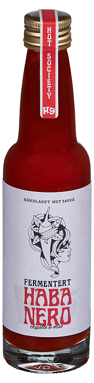 Hot Sauce Fermentert Habanero 100ml Hot Society