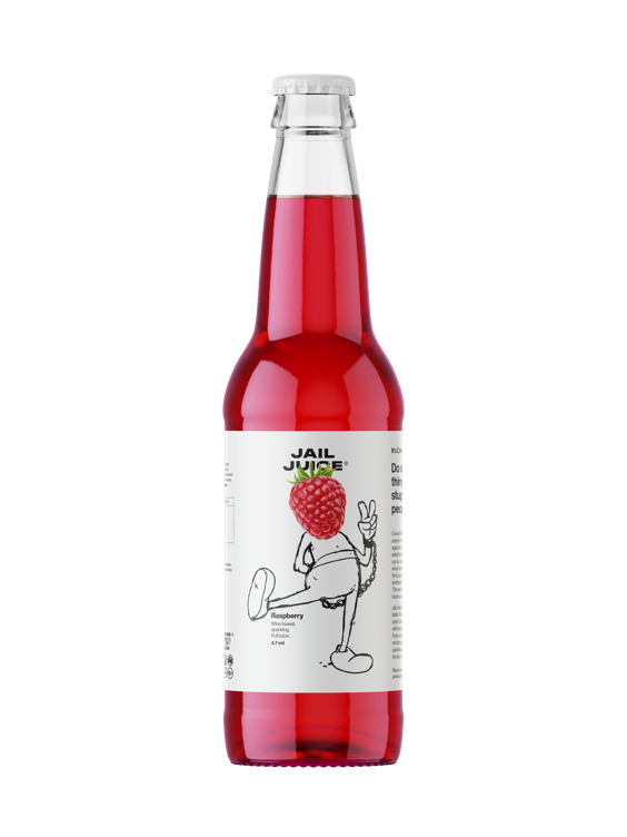 Crime Wine Jail Juice Raspberry Vinbasert Musserende Fruktdrink 330ml
