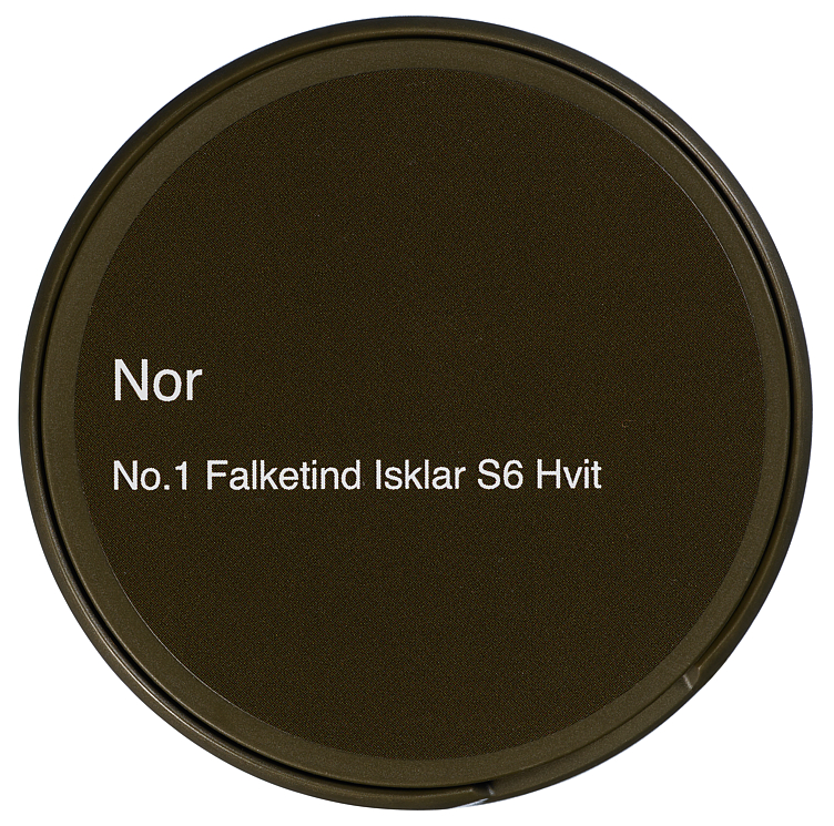 Nor, No.1 Falketind Isklar S6, En Sterk Snus med Mint Smak