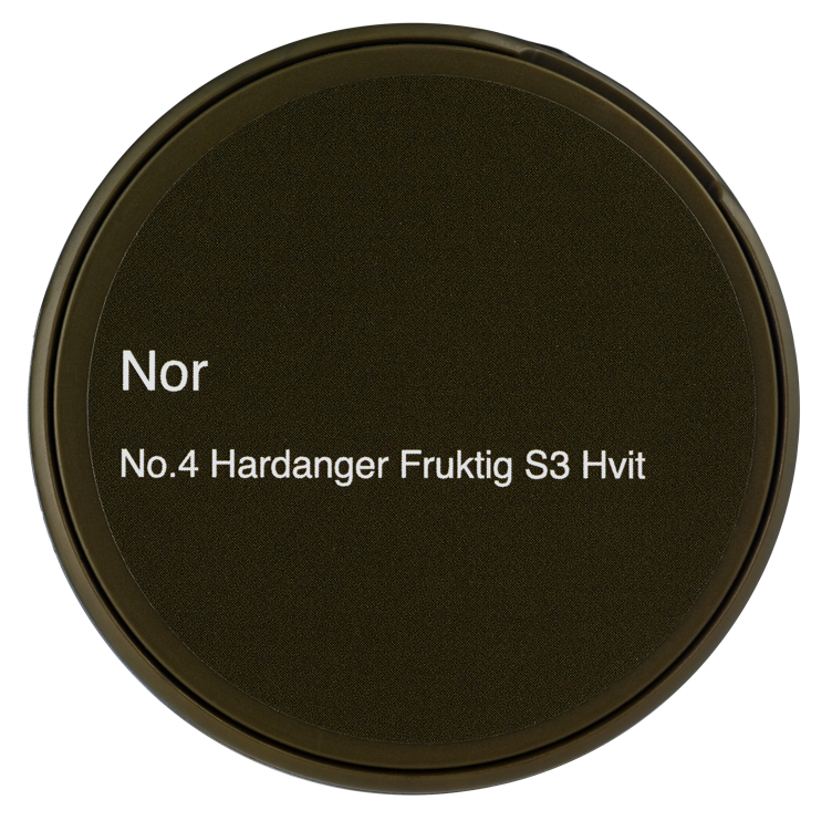 Nor, No.4 Hardanger Sommer S3 , En Hvit Snus med Jordbærsmak