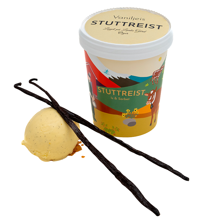 Bilde av Vaniljeiskrem Stuttreist Is & Sorbet 125ml Beger med Skje i Lokk