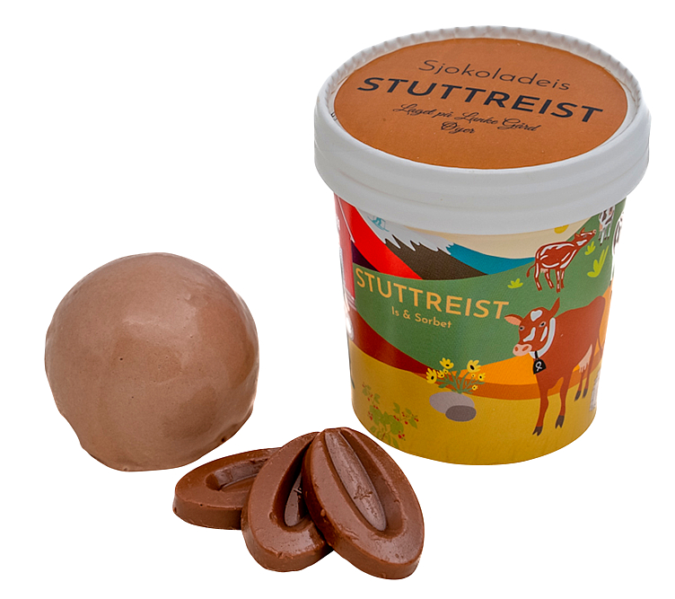 Bilde av Sjokoladeis 500ml Stuttreist Is & Sorbet