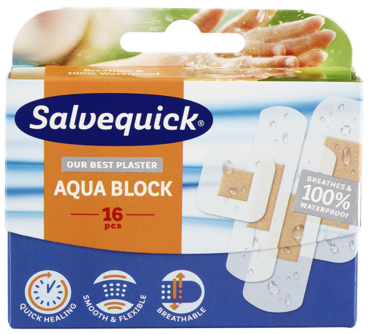 Salvequick Aqua Block 16stk