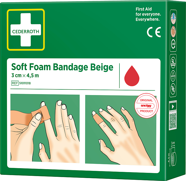 Soft Foam Bandage Beige 3x450