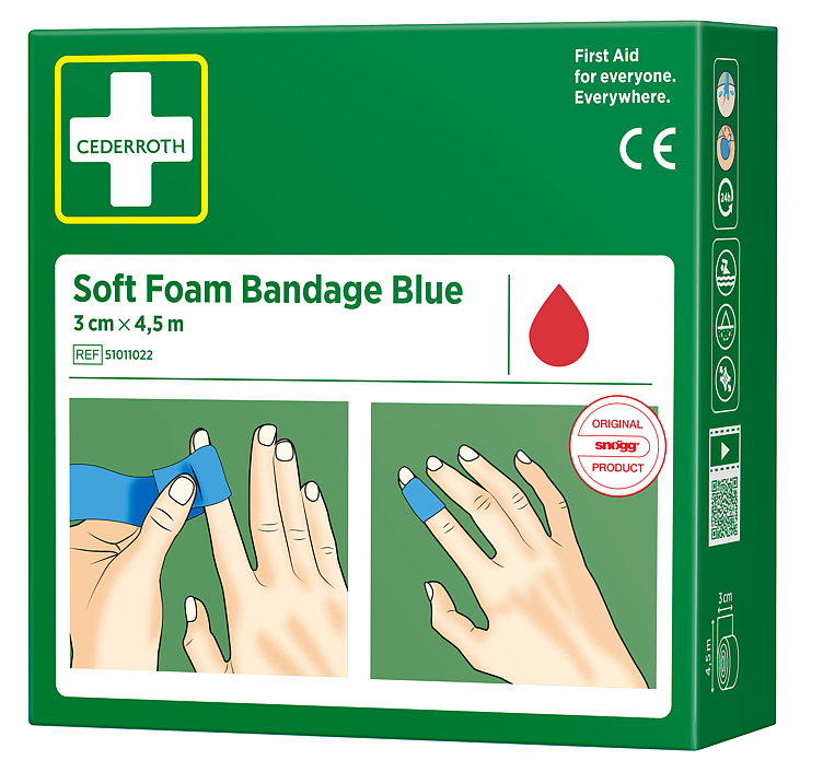 Soft Foam Bandage Blue 3cmx4.5m