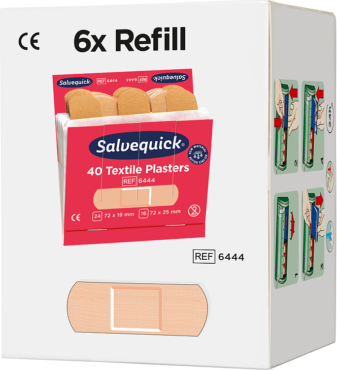 Tekstilplaster 6 Refill Salvequick