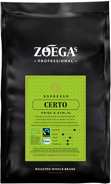 Zoegas Espresso Certo Rwb 500g