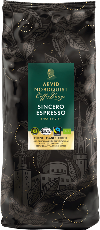 Sincero Espresso Kaffe Hele Bønner Arvid Nordquist