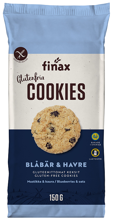 Havrecookies m/Blåbær Glutenfri Finax