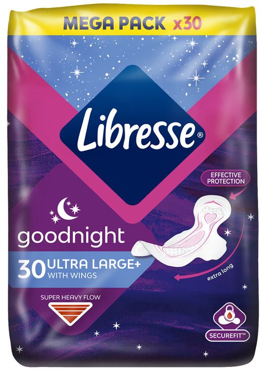 Bilde av Libresse Ultra Night Wing Mega Pk 30 stk