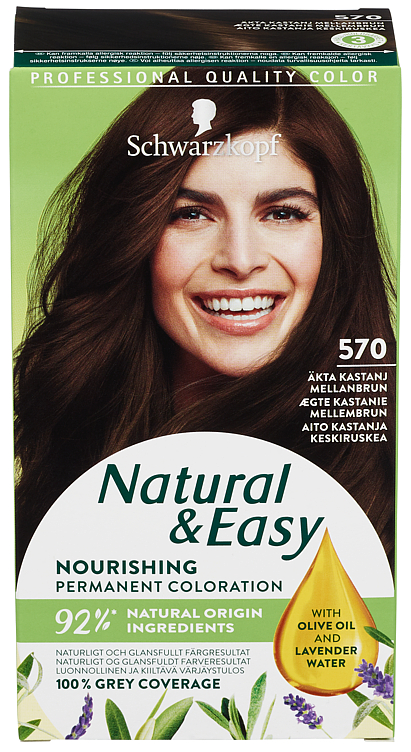 Natural & Easy 570 Mellombrun Hårfarge