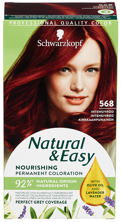 Natural & Easy 568 Intensivrød Hårfarge