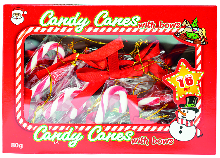 Mini Candy Canes med Rosett