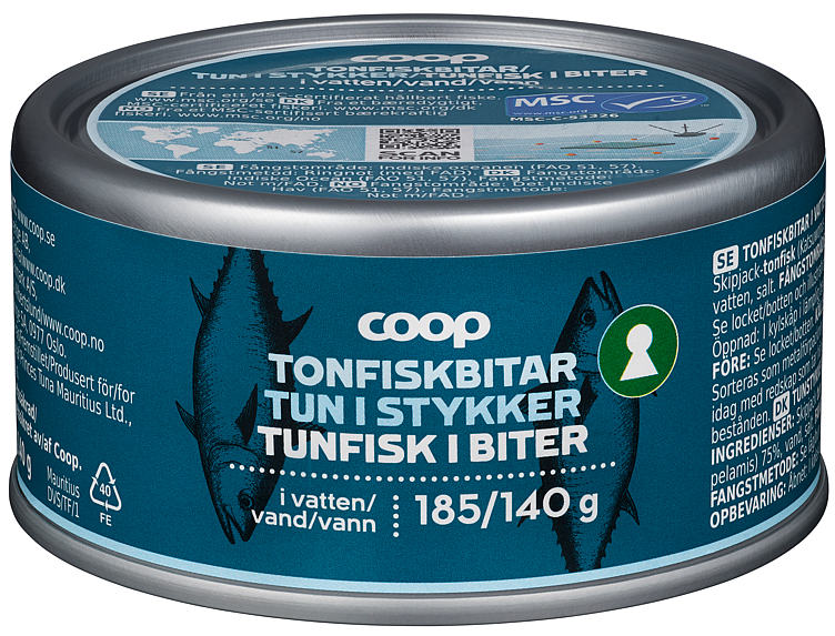 Tuna Chunks In Brine Msc Skipjack