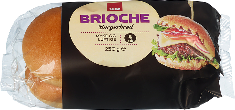 Brioche Burger Buns 4 Pack