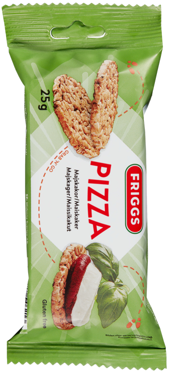 Friggs Maiskaker Snack Pack Pizza 25g Glutenfri