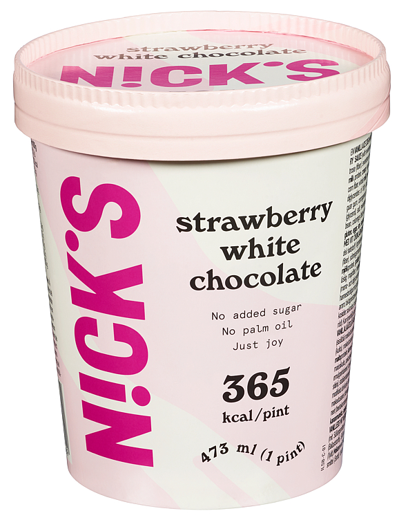 Nick's Strawberry White Chocolate 473ml