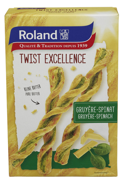 Brødpinner Gruyère Spinat 100g Twist Excellence Roland