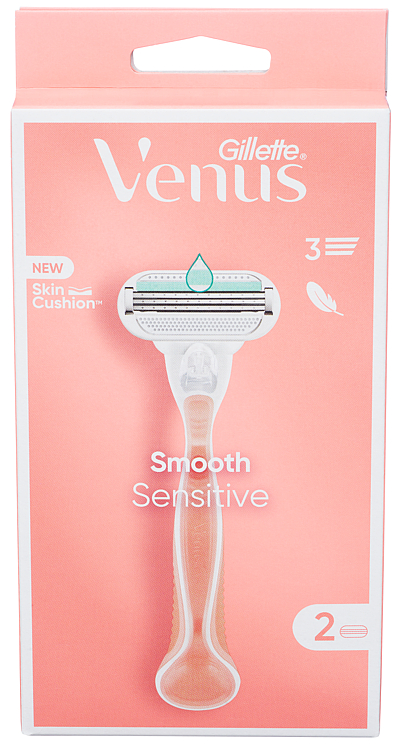 Barberhøvel Venus Smooth Sensitive 2up Gillette