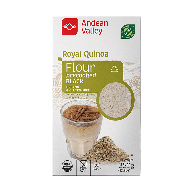 Quinoa Sort Pulver Økologisk 350g Andean Valley